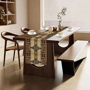 Geometric Vintage Table Runner With Mates