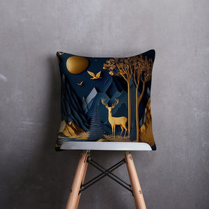 Deer Digital Printed Cushion Pack of 2