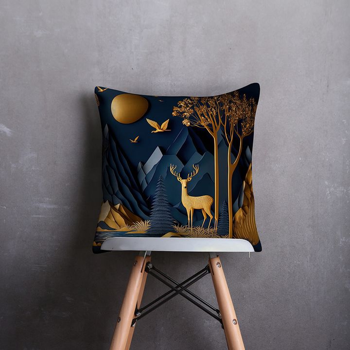 Deer Digital Printed Cushion Pack of 2